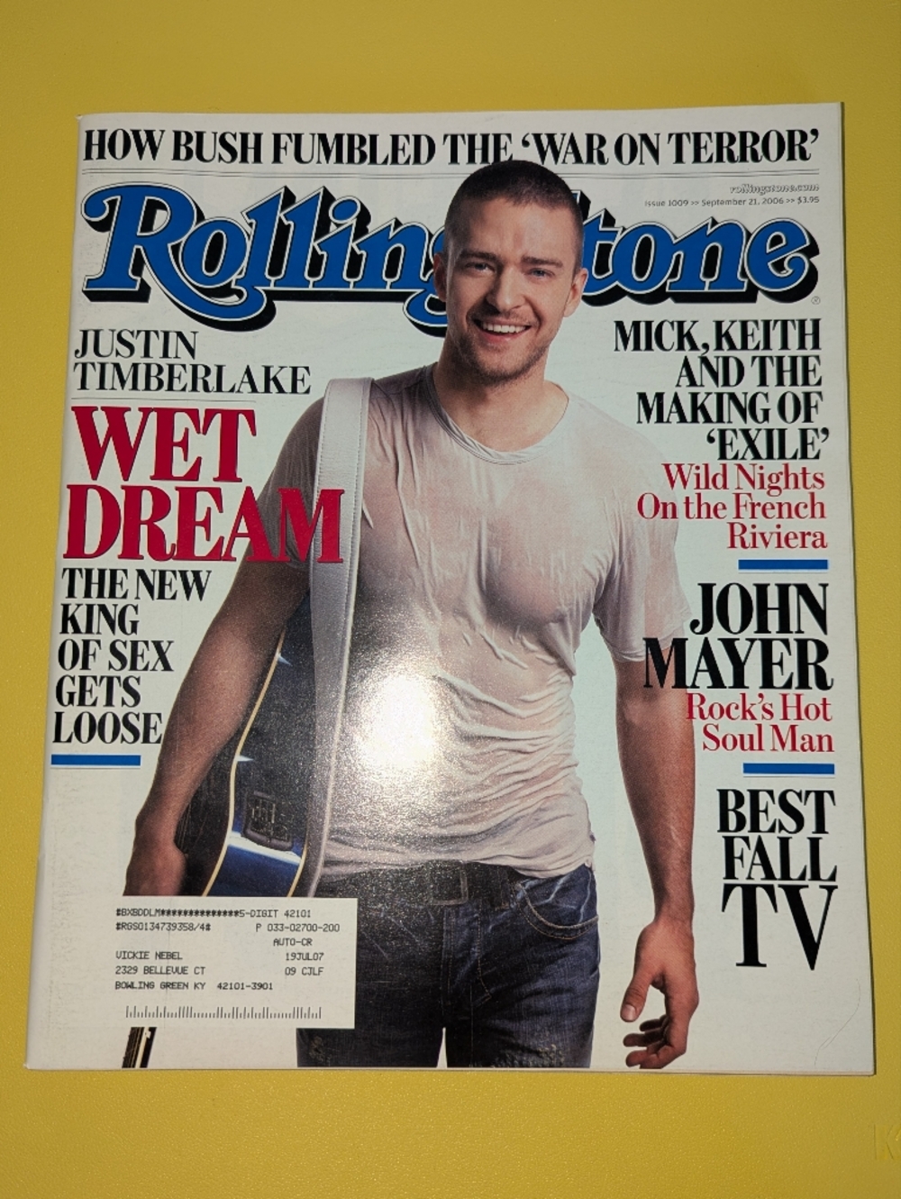 Rolling Stone Issue 1009 September 21, 2006 Justin Timberlake